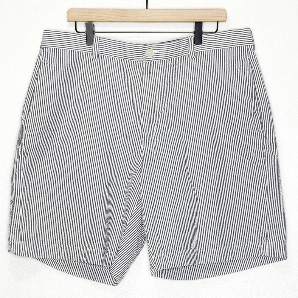 Brooks Brothers 346 Seersucker 100% Cotton Shorts Men's Size 38